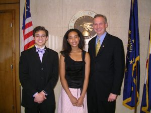 In 2004, then Indianapolis Mayor Peterson honored Net Literacy's Student Chair and Vice Chair