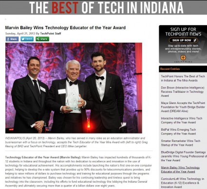 Marv Bailey Wins Tech Educator of the Year Award