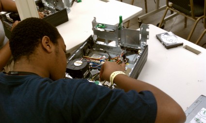 A Student Learns Computer Trouble Shooting Skills